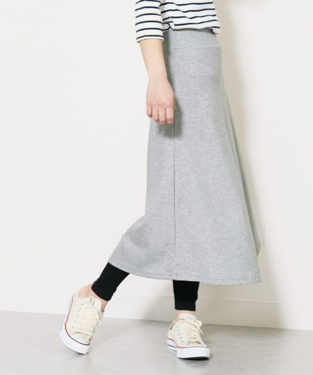 レギンス付きスウェットフレアスカート