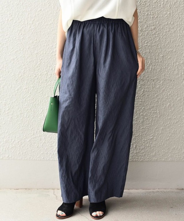 シャーリングリラックスワイドパンツ