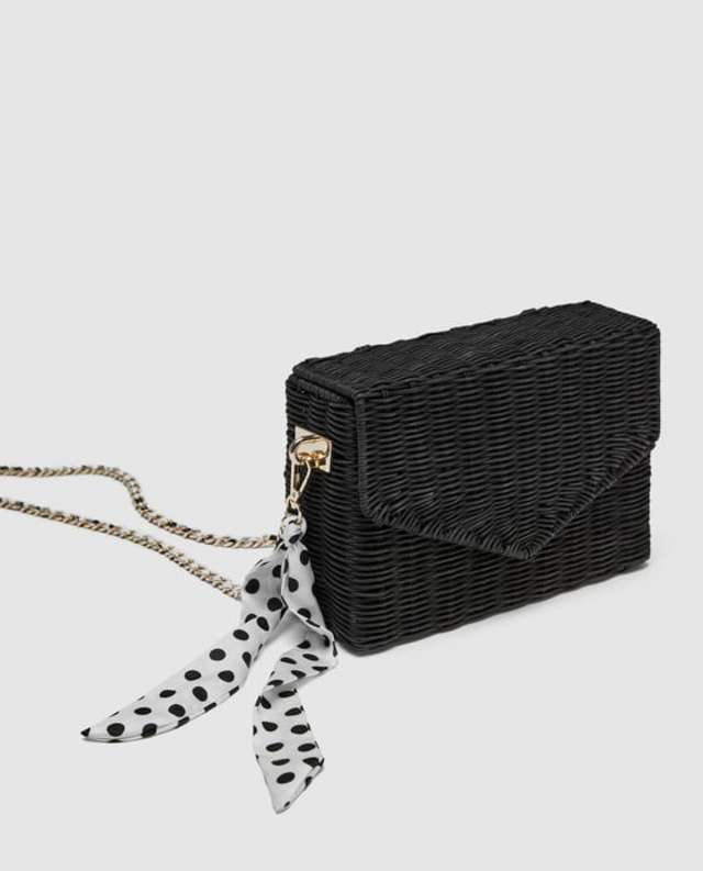 ラフィアショルダーバッグ