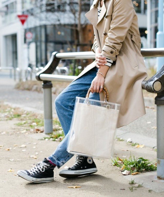 【2way】バンブークリアトート