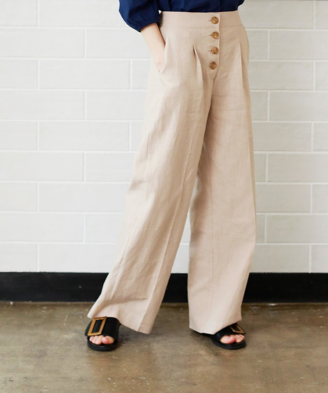 リネンワイドパンツ