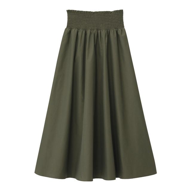 シャーリングフレアロングスカートSB