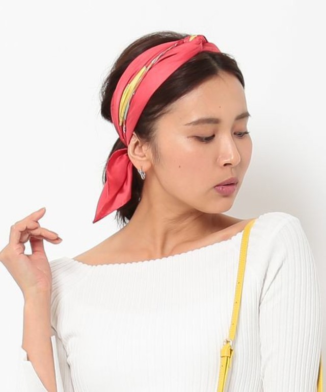 ロートレック柄シルクスカーフ