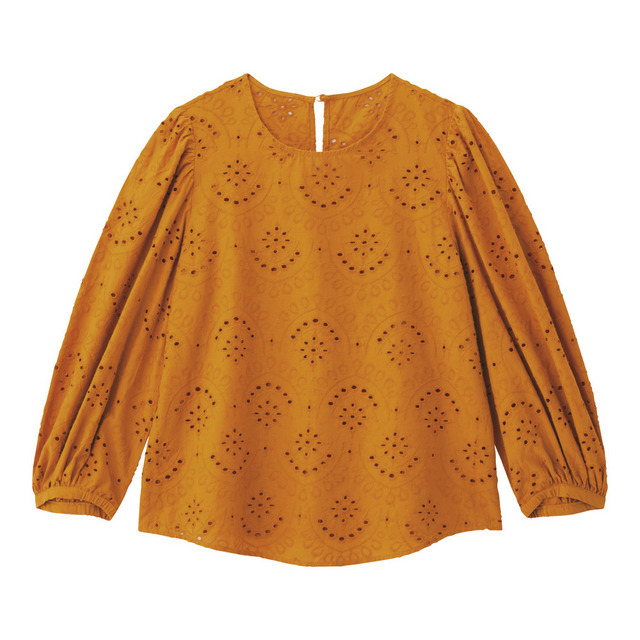 コットンレースブラウス