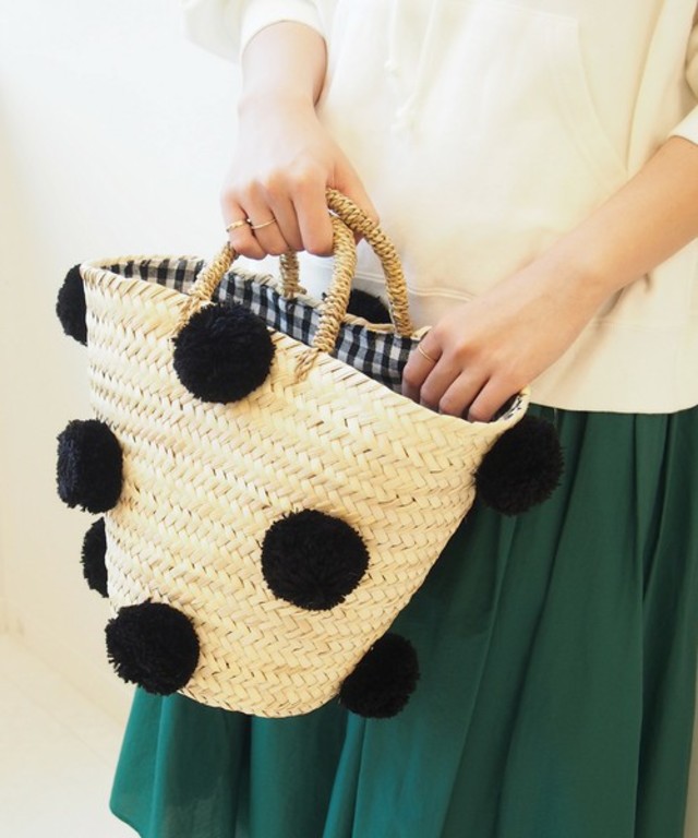 Fatima Morocco別注ポンポンバスケット