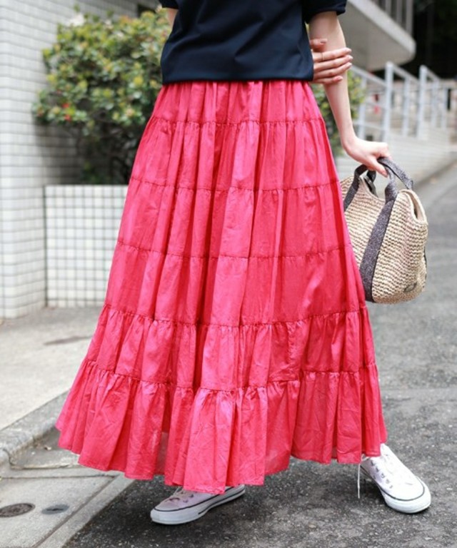 ティアードマキシスカート