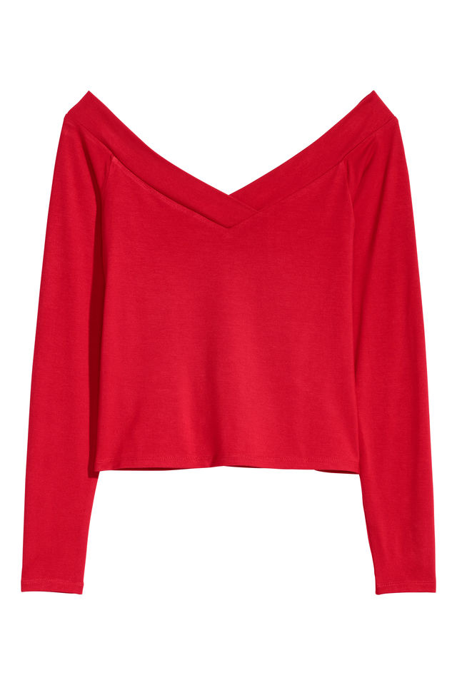 オフショルダートップス