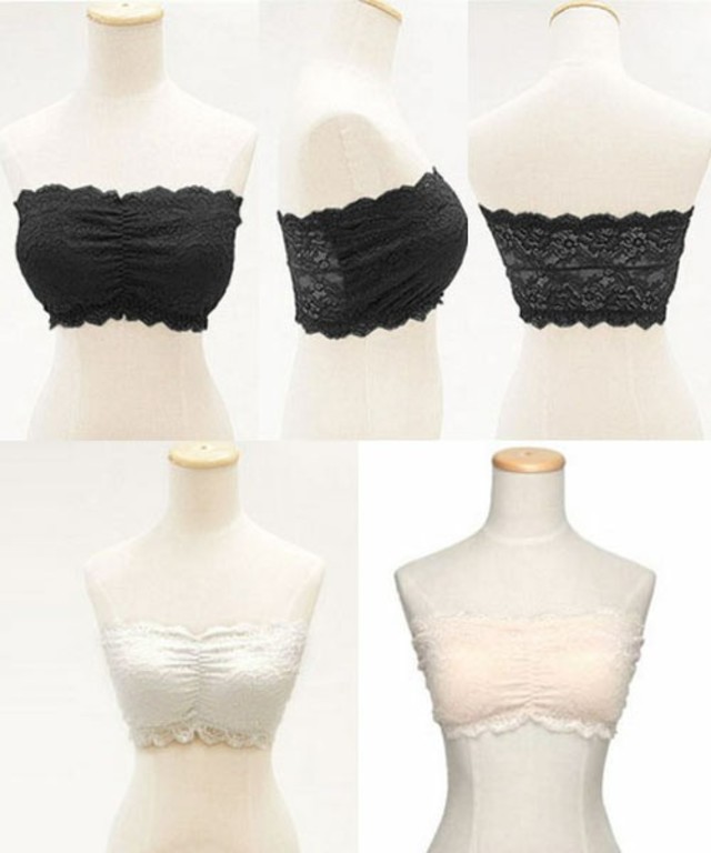 レースチューブトップブラNEW