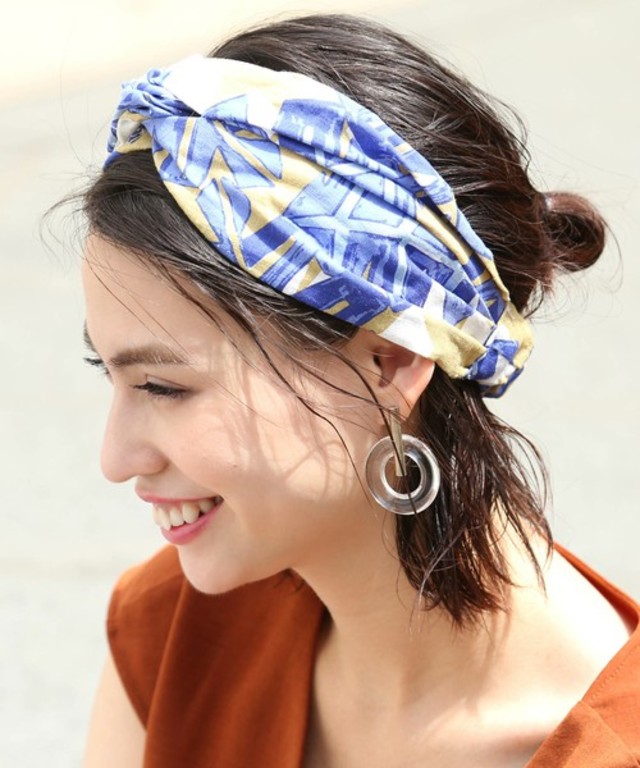 ボタニカル柄ターバン