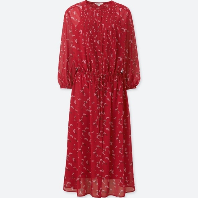 シフォンプリントワンピース