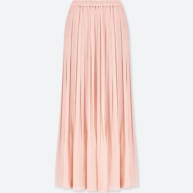 ハイウエストシフォンプリーツスカート