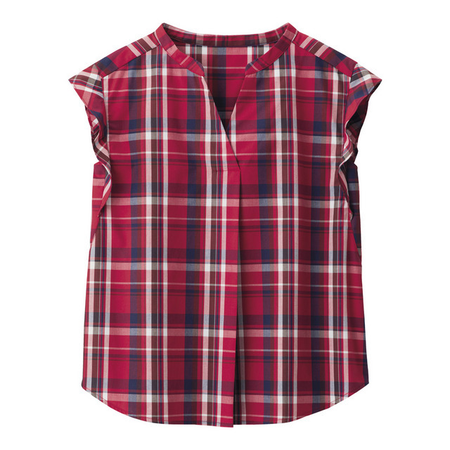 マドラスチェックブラウス