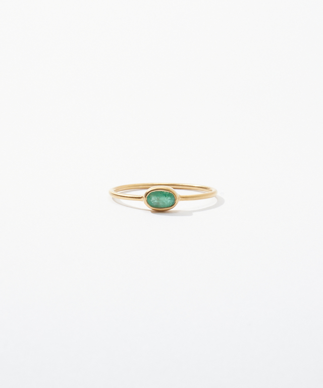 "jardin" K10 オーバル エメラルド リング