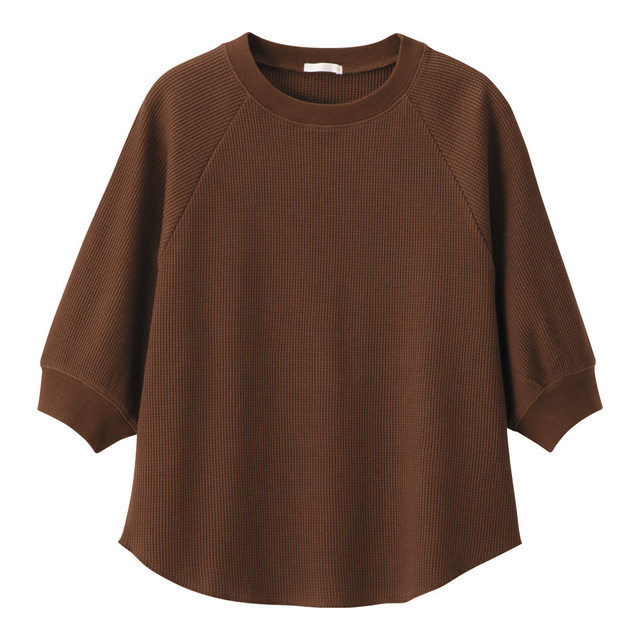 ワッフルラグランスリーブT