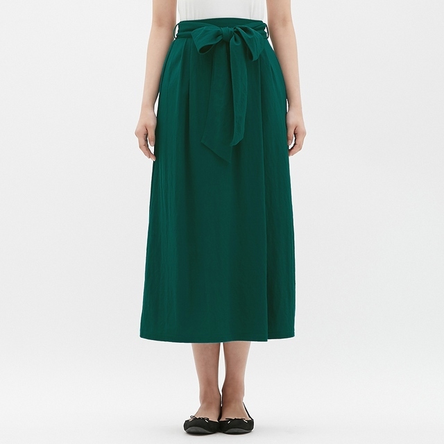 カットソーウエストリボンロングスカート