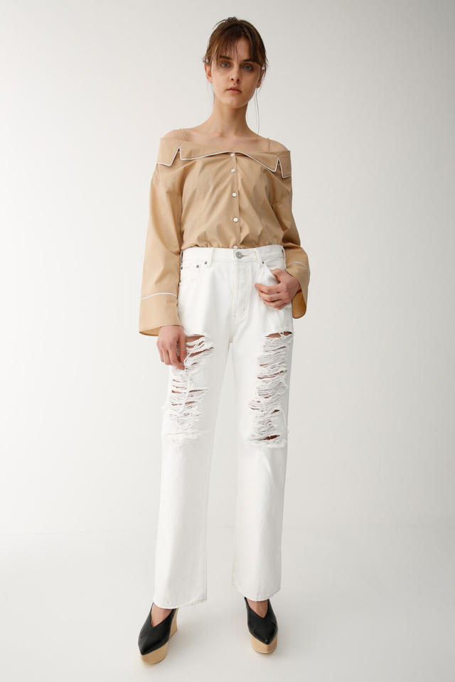 RIPPED ワイドデニム