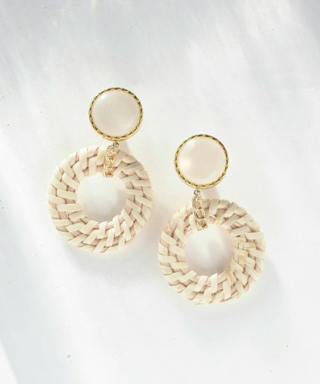 ラタン ブレイド サークル ピアス