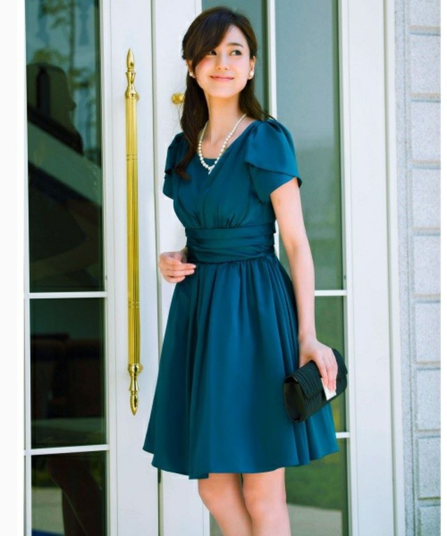 フェミニンカシュクールAラインワンピース