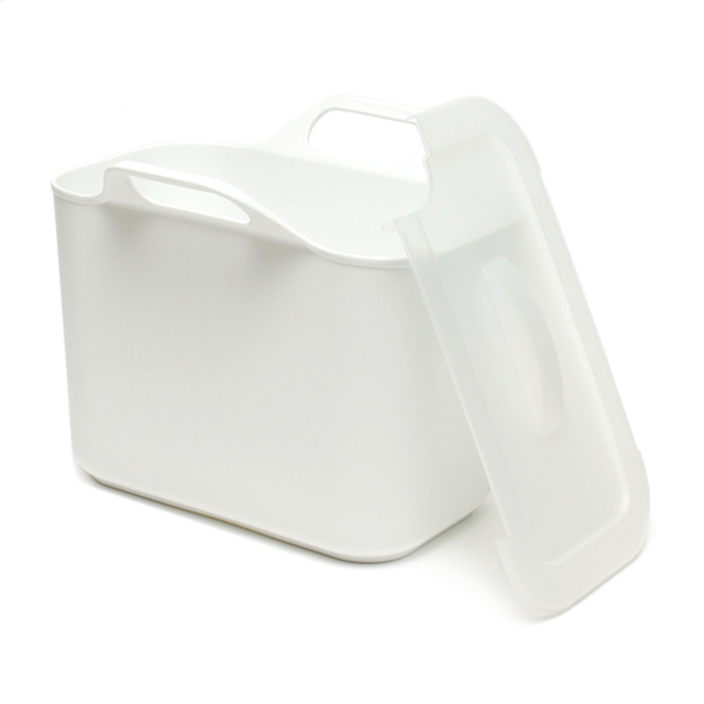 「ヘッドの取り替えできる」フタ付収納ボックス