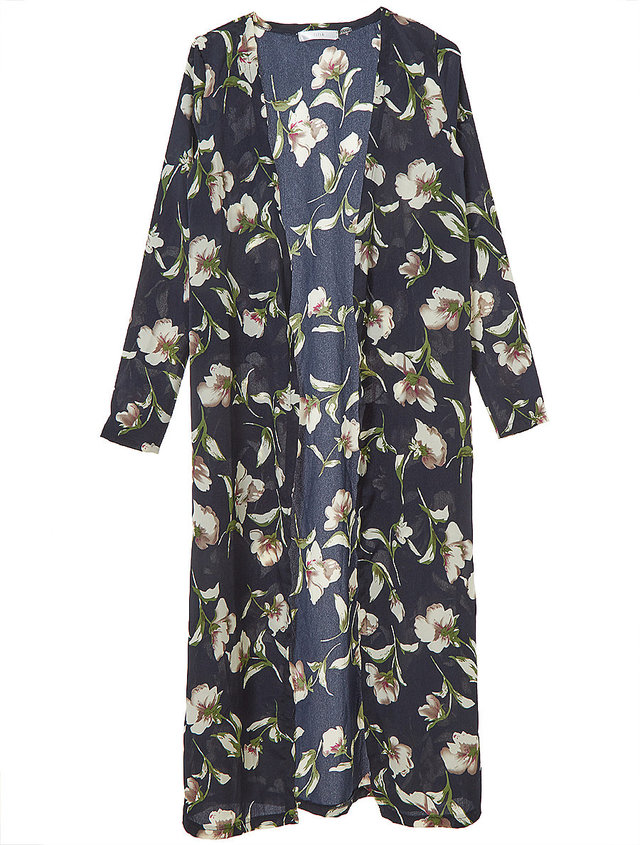 レトロフラワーロングガウン