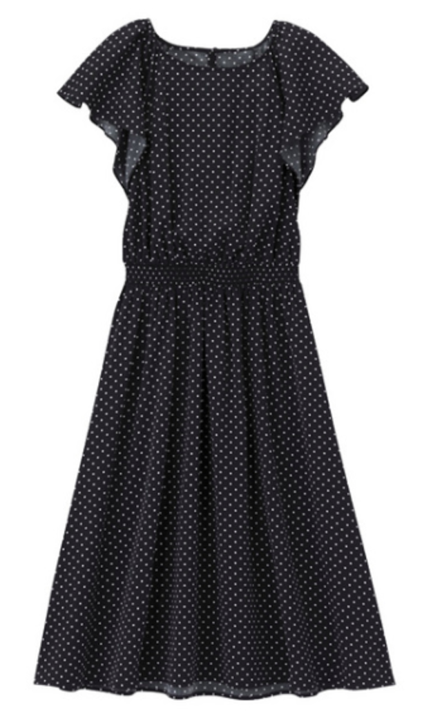 ドットワンピース(半袖)LR