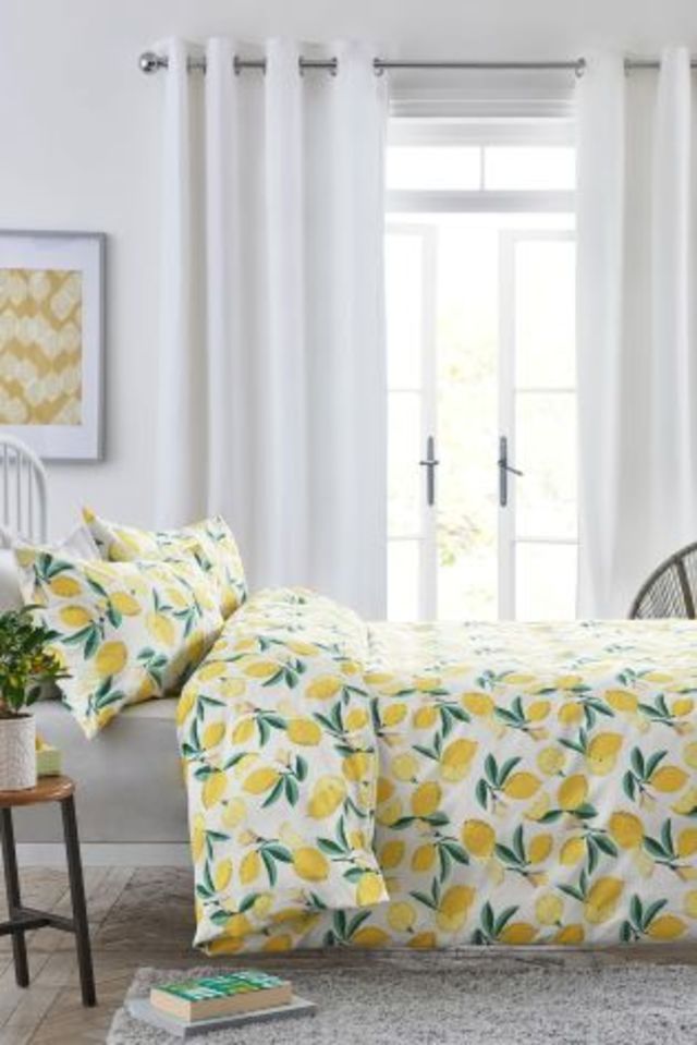 レモン柄 ベッドリネンセット　シングル
