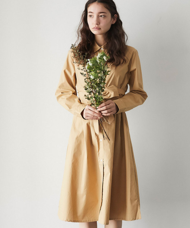 リボンベルトシャツワンピース