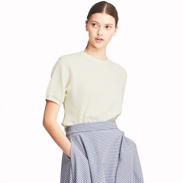 ワッフルクルーネックT