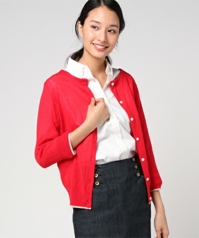 ボートネックニットカーディガン