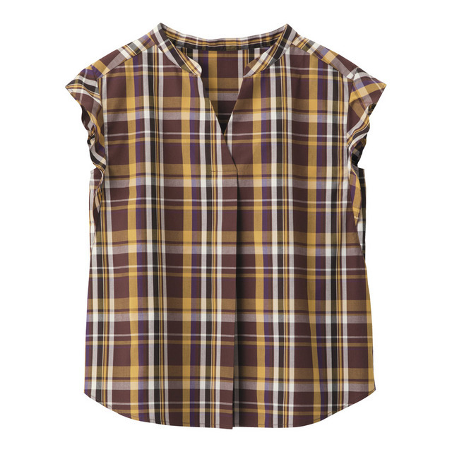 マドラスチェックブラウス