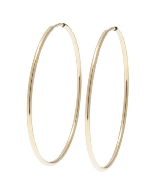 K18フープ ポストインピアス中