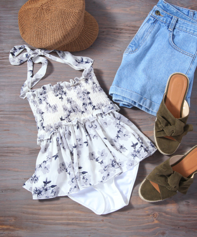 アンダーフレアシフォンビキニ