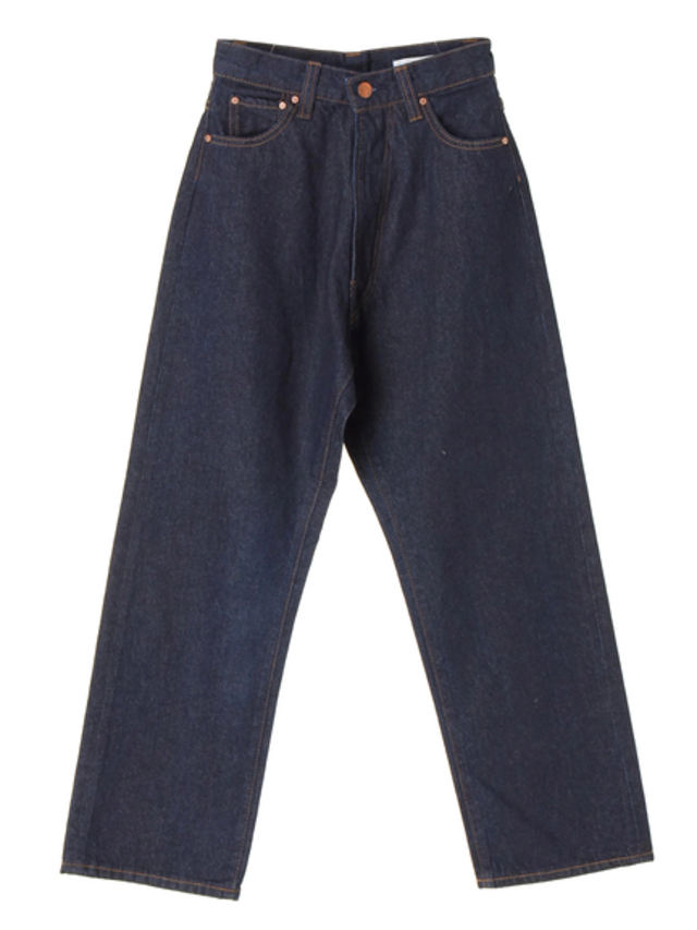 ハイウエストデニムワイドストレートパンツ