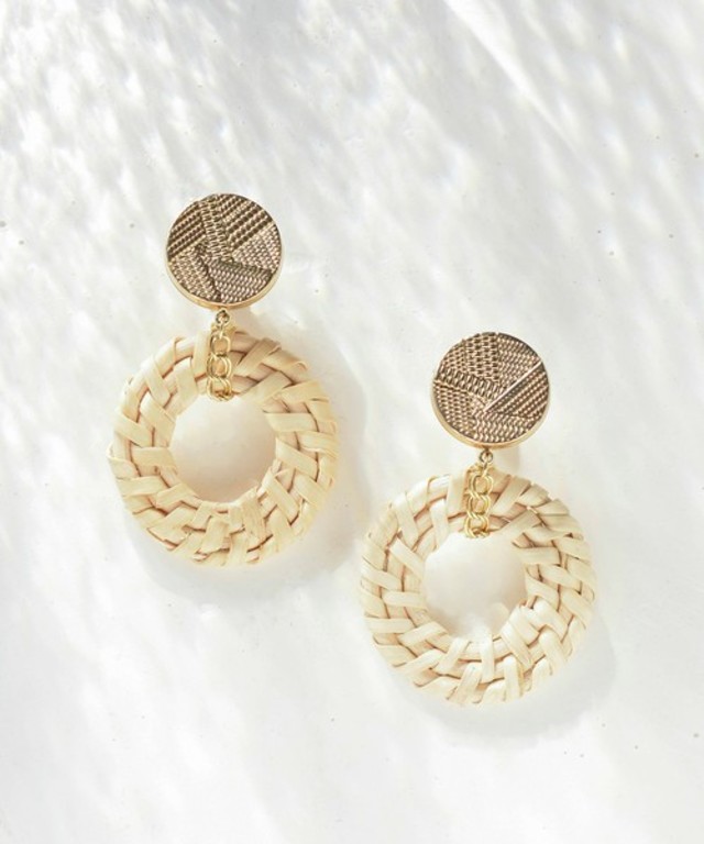 ラタンブレイドサークルピアス