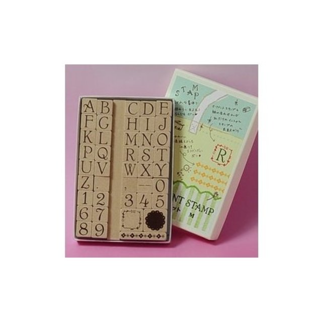 オーナメントスタンプ ABCスタンプ 中 エコウッド K2-05