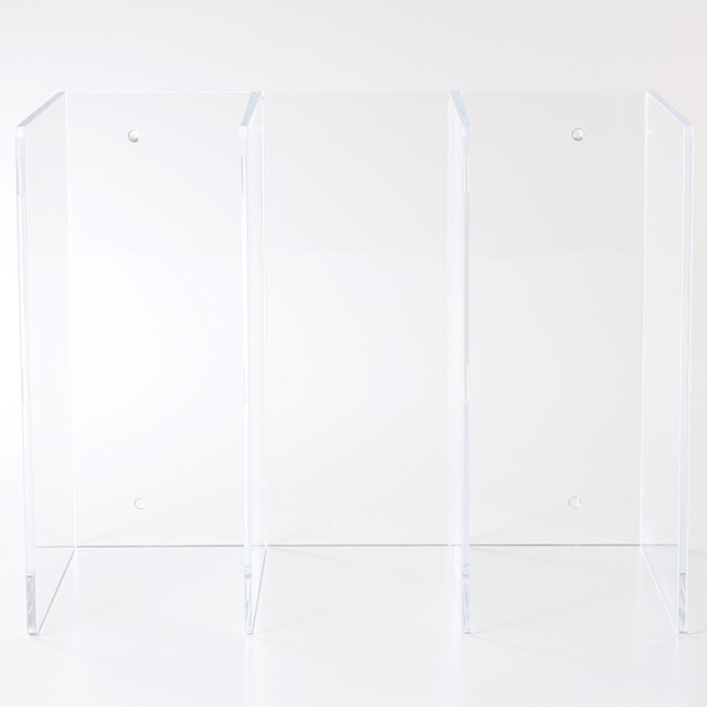 アクリル仕切りスタンド　３仕切り・約２６８×２１０×１６０ｍｍ
