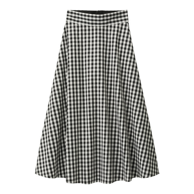 フレアロングスカート(ギンガム)