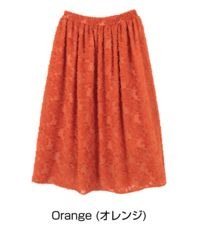 花柄ジャガードシフォンスカート