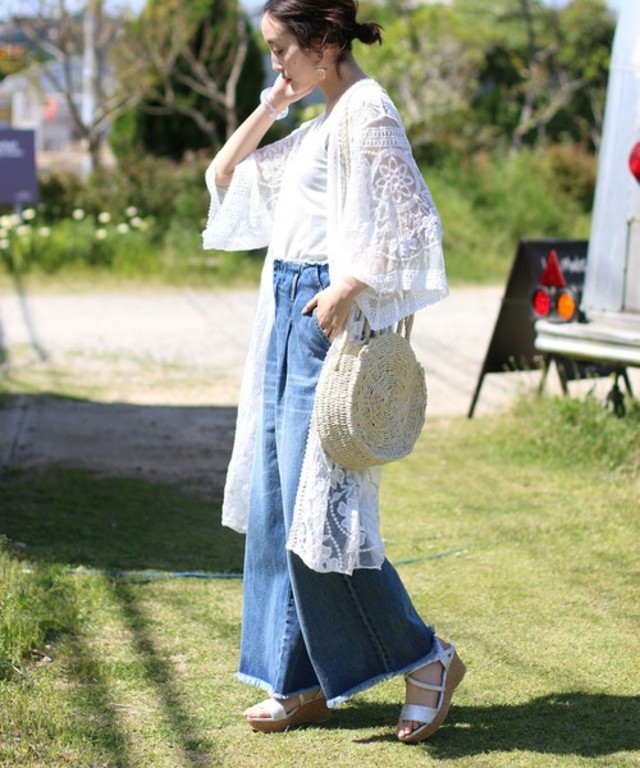 チュールレース ロングガウン