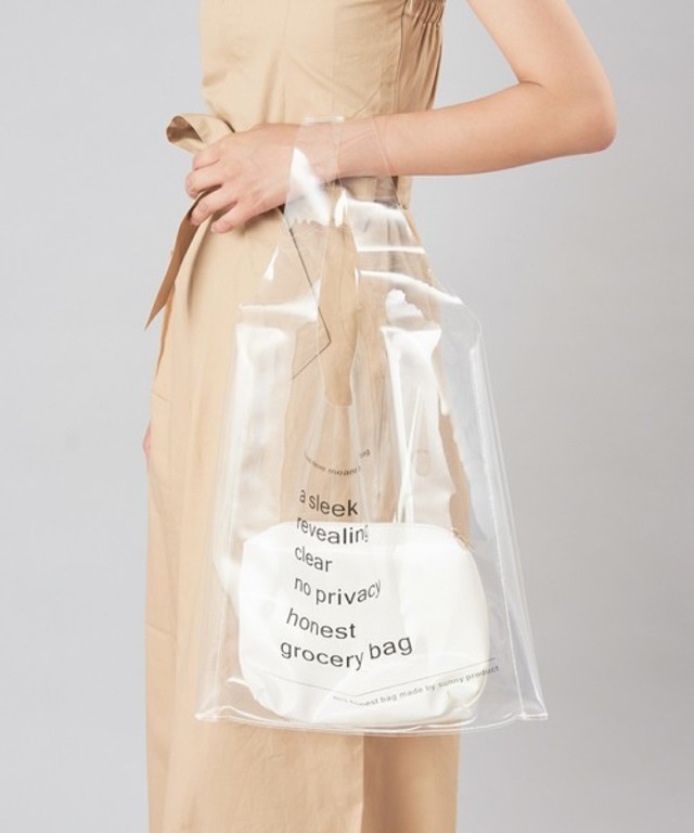 ポーチ付きクリアビニールバッグ