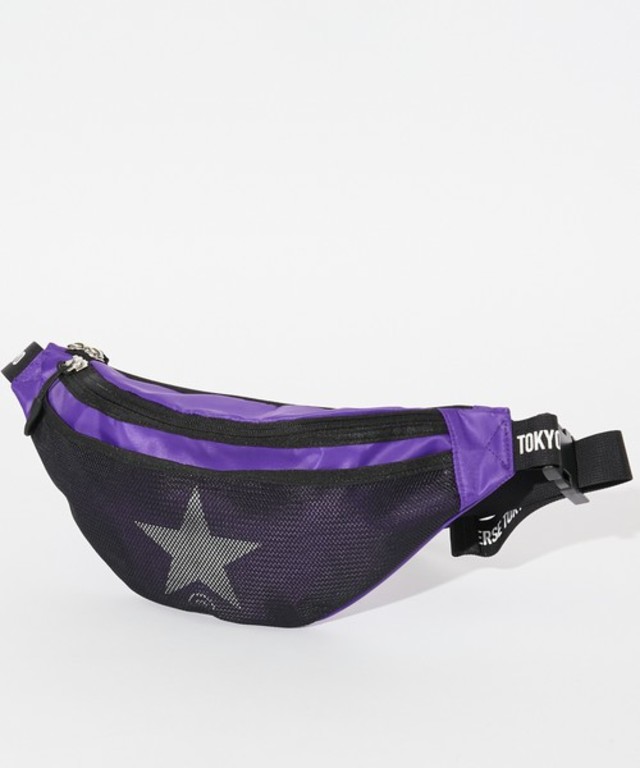 メッシュポケットウエストバッグ