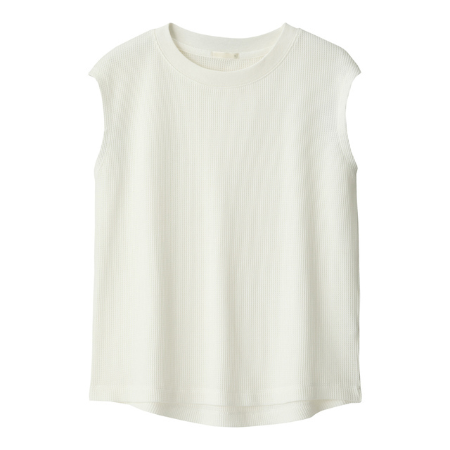 ワッフルスリーブレスT