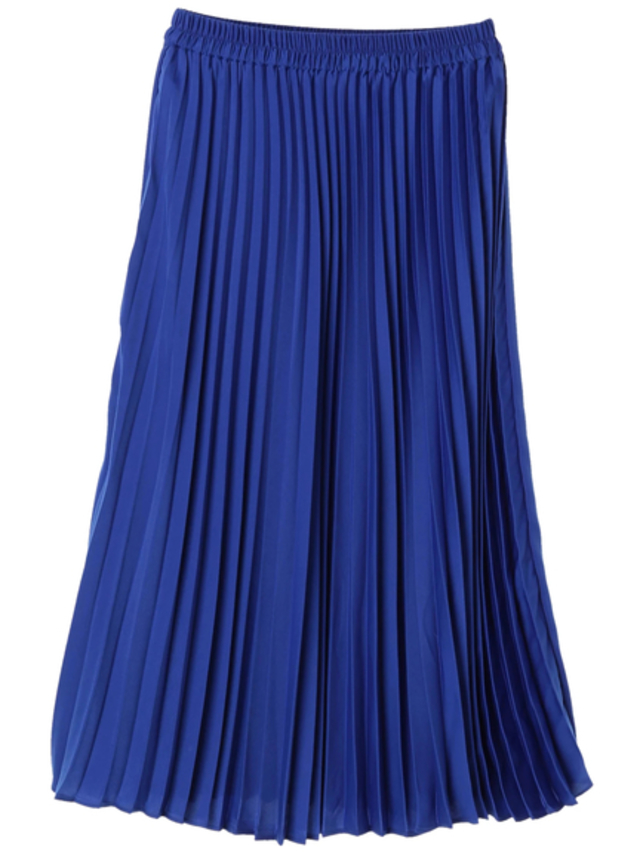 サテンプリーツスカート