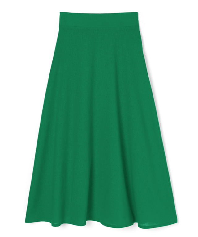 リネン混フレアマキシスカート