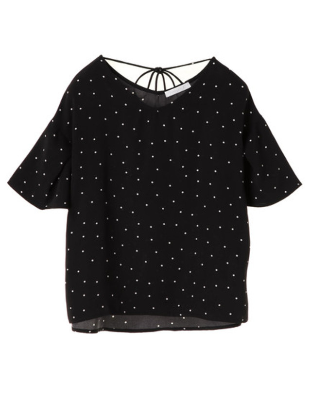 フレアスリーブドットプルオーバー