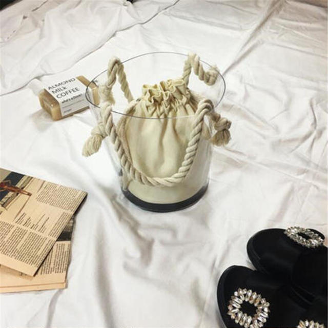 クリア バケツ ハンドバッグ