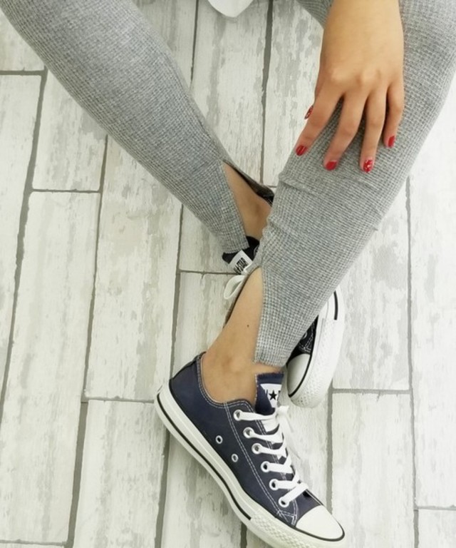 ワッフルスリットレギンスパンツ