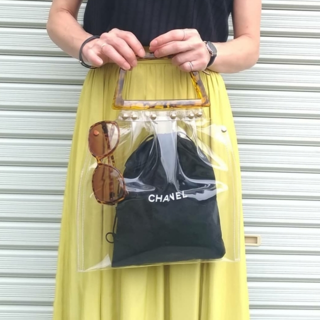 ベッコウスクエアハンドルクリアバッグ