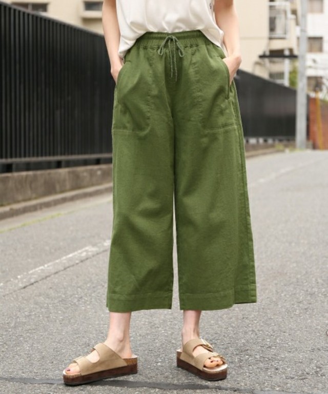 リネンイージーワイドパンツ