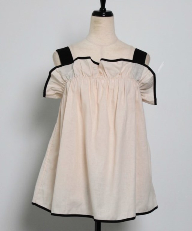 バイカラーギャザーキャミトップス